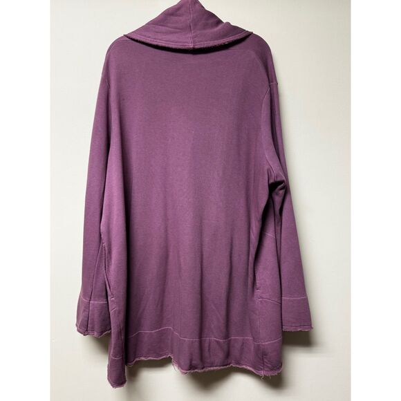 BRYN WALKER Organic Cotton/Bamboo Open Front Wrap Coat Cardigan, Sz XL - Picture 5 of 10